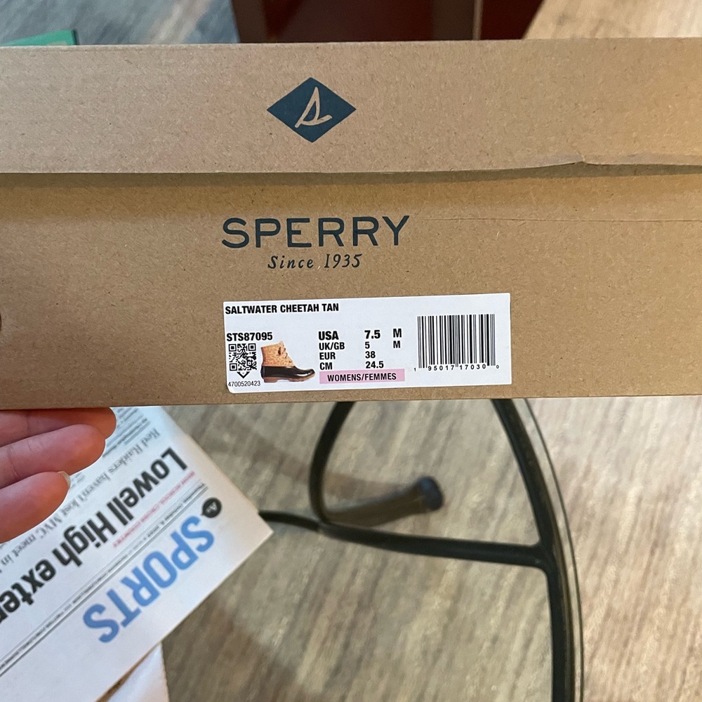 Sperry saltwater cheetah tan brand new boots - Picture 5 of 8
